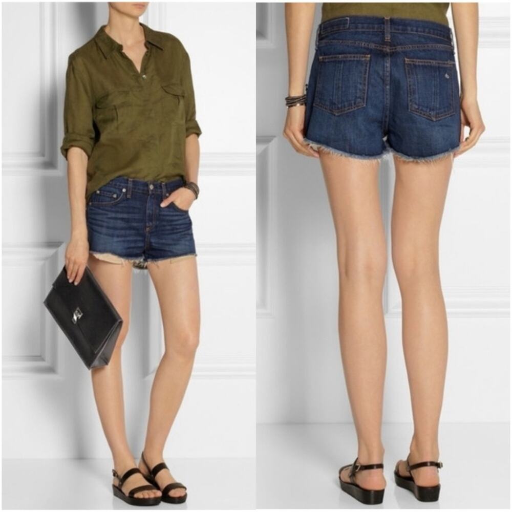 rag & bone High Rise Mila Short in Doheny Wash - Picture 3 of 10